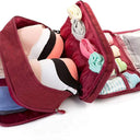 Travel Underwear & Accessories Organizer |  Multi-Compartment Packing Bag