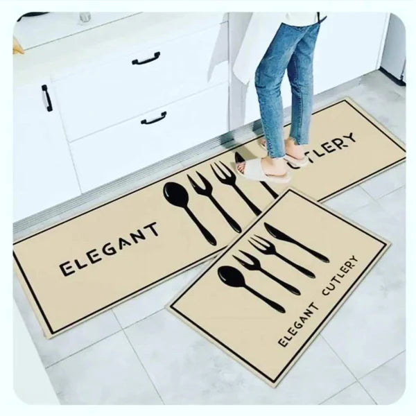 2pcs Rubber bottom kitchen mats