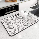 Absorbent dish drying mat