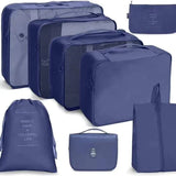 Packing Pair: 8 Piece Packing Cubes Set and Waterproof Shoe Bag