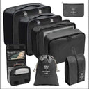 8Pc Travel Packing Cubes Organizer Set with Foldable Cosmetic Bag