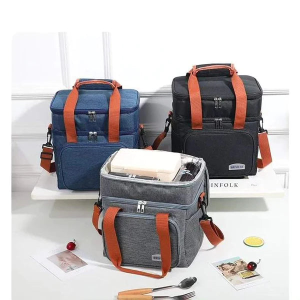 Double Compartment Insulated Lunch bag