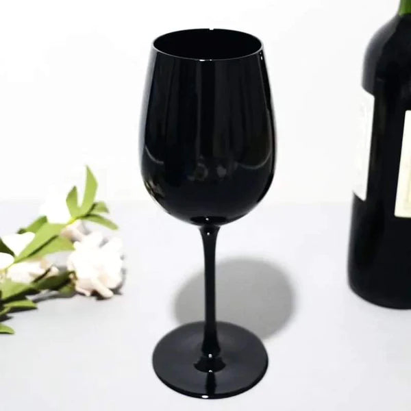 6pcs Black Glass Goblets