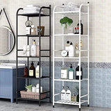 5 Tier Metallic Storage Organization Rack | Space-Saving Home Shelving Unit