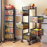 Rotating Multifunctional Storage Rack with wheels