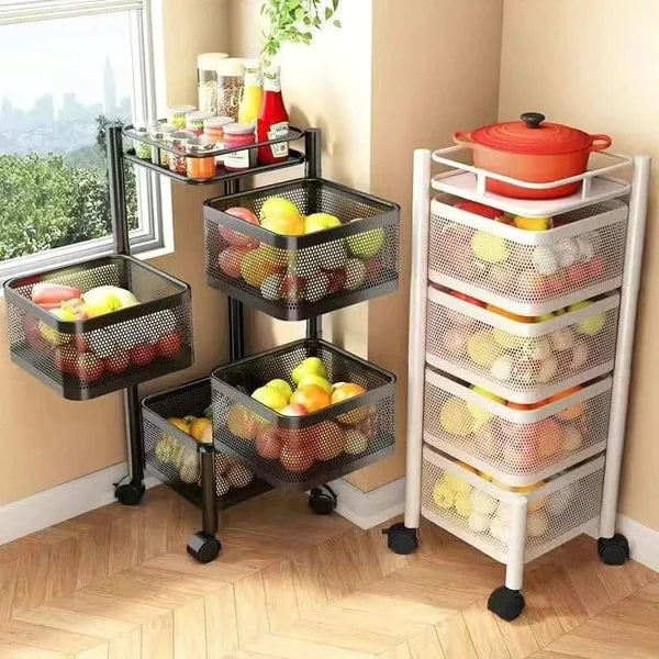 Rotating Multifunctional Storage Rack with wheels