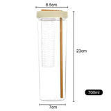 Clear Acrylic 800ml Smoothie Tumbler With Foldable Straw