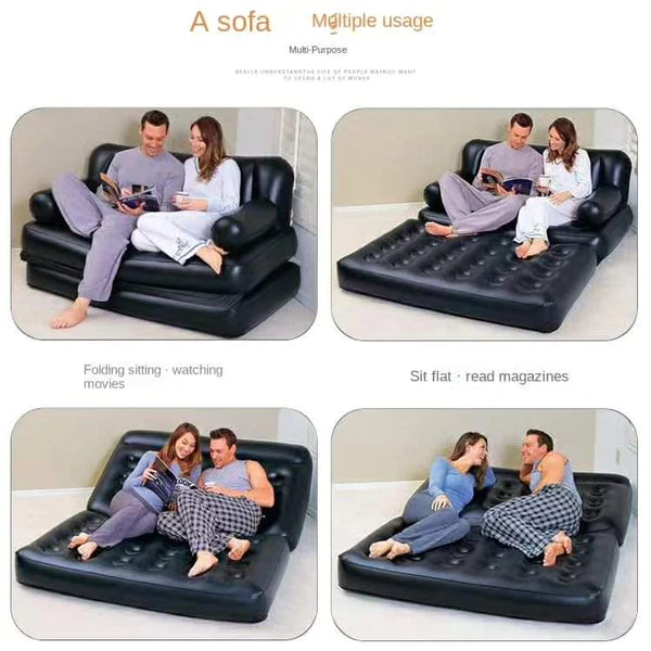 5 in 1 2 seater Inflatable Pullout Sofa Plus Free Pump