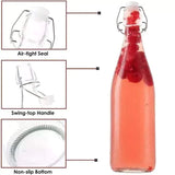 Airtight Beverage bottles with clip lock lids