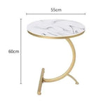 C Shaped Modern Accent Table