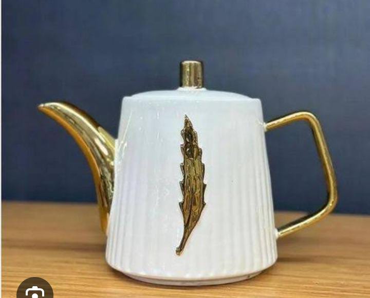 Fancy Gold Line Ceramic kettle.