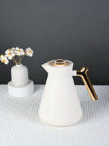 Flask with push button