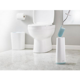 Joseph Joseph Flex toilet brush with slimline caddy in blue, fifth product image