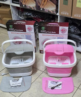 Folding foot bath massager