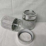Glass Gold/Silver Jar with Lid 300ml