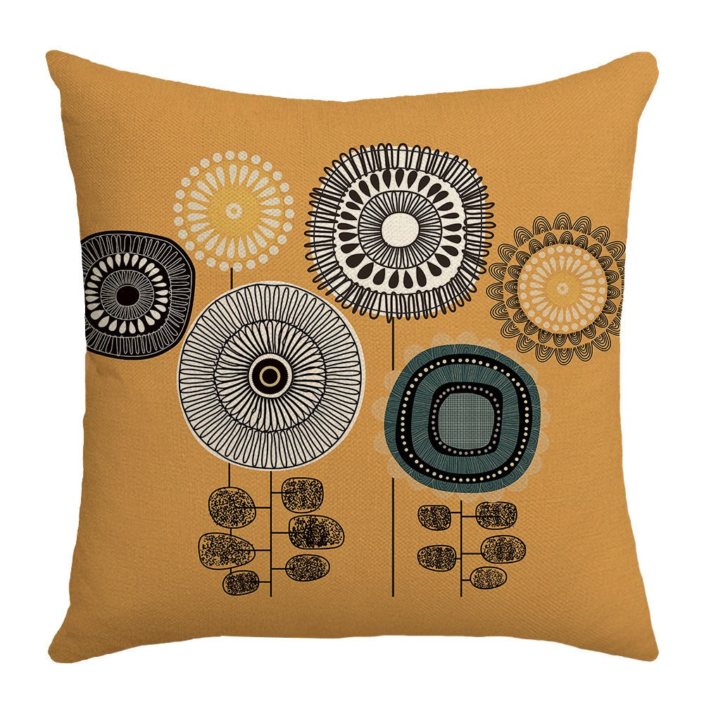 Retro Fashion Cotton Linen Blend Throw Pillow Covers