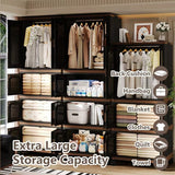 Large Capacity Foldable Wardrobe Portable Closet with Wheels | Easy-Assemble Removable Storage Cabinet for Baby, Kids & Adults