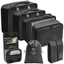 8pcs Travel Packing Organizer Set with Cosmetic Pouch/ Luggage Organizer
