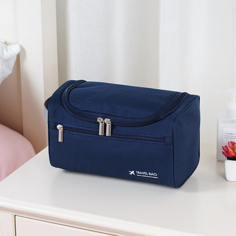 Travel Toiletry Bag for Hanging Men and Women Cosmetic Bag with Mesh and Zip Compartment Large Wash Bag Waterproof Men Women for Suitcase Hand Luggage