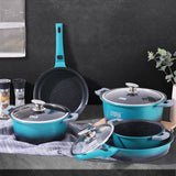 Winning Star 10-Piece| Aluminum Alloy Soup Pots & Frying Pans Non-Stick Cookware Set