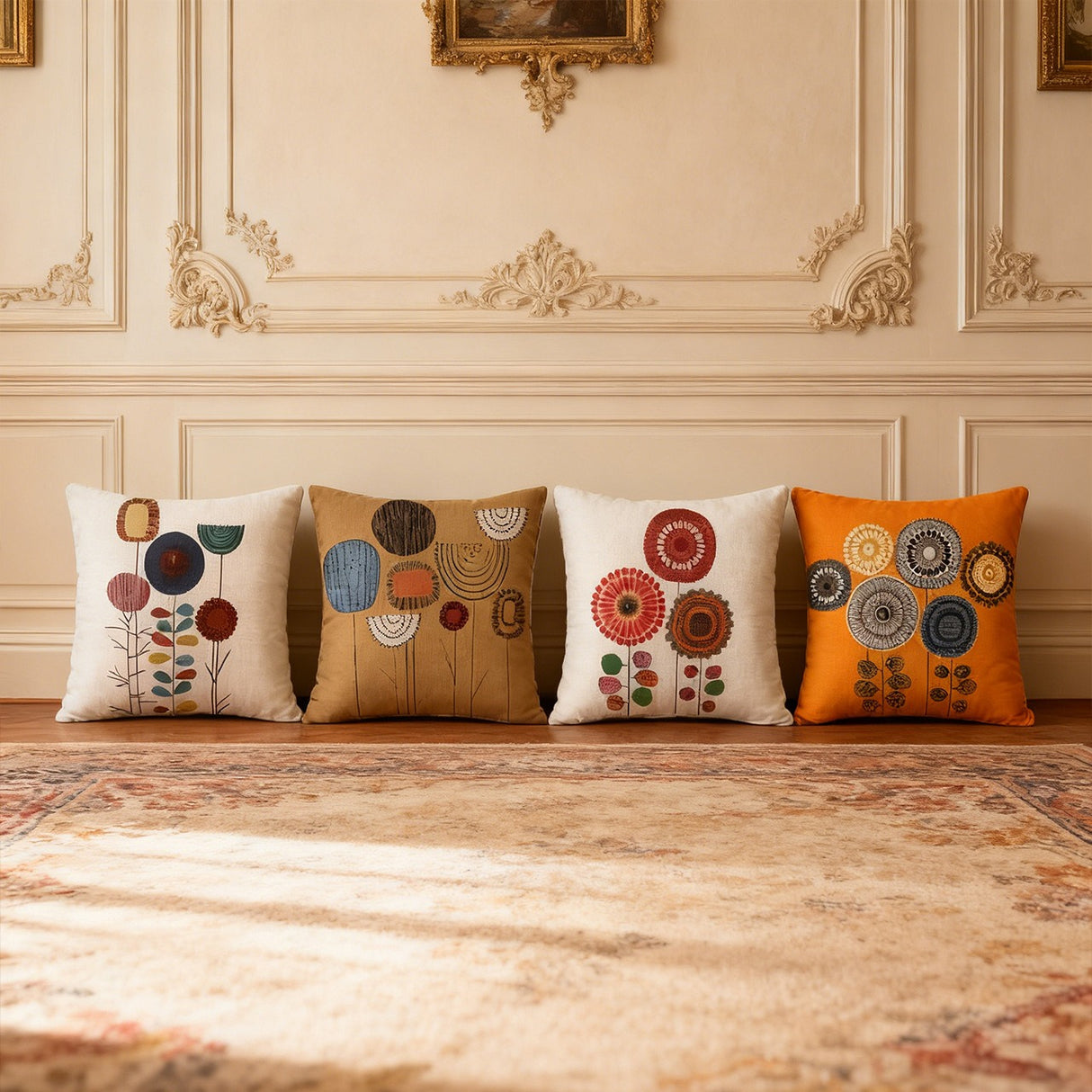 Retro Fashion Cotton Linen Blend Throw Pillow Covers