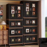 Large Capacity Foldable Wardrobe Portable Closet with Wheels | Easy-Assemble Removable Storage Cabinet for Baby, Kids & Adults