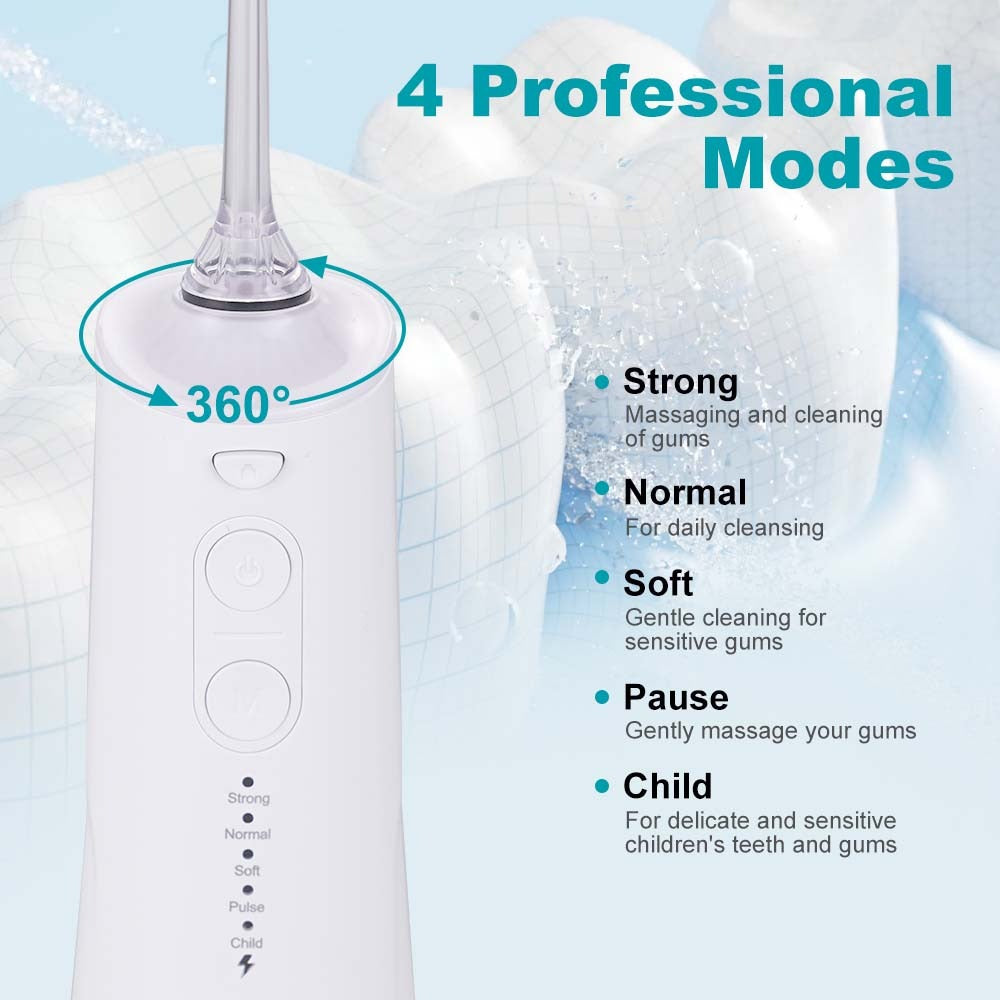 Winning Star IPX7 Waterproof Rechargeable Dental Water Flosser | Electric Oral Irrigator
