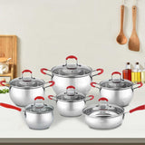 Signature Home Cooking Pot Set Stainless Steel Cookware Set Pots and Pans Kitchen