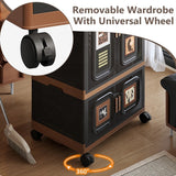 Large Capacity Foldable Wardrobe Portable Closet with Wheels | Easy-Assemble Removable Storage Cabinet for Baby, Kids & Adults