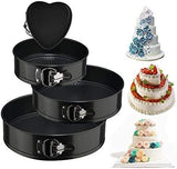Non-Stick Round Springform Cake Pan Set | Leakproof Cheesecake Baking Pans with Removable Bottom