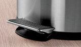 Close-up of the steel foot pedal on a Bon Appetit stainless steel dustbin