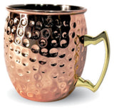 Bon Appetit hammered copper finish Moscow Mule mug with brass handle, 350ml and 500ml