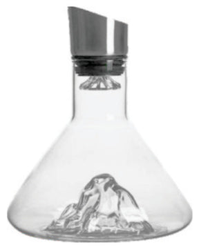 Bon Appetit enhanced wine decanter 1.5L with sculpted peak base and stainless steel filter