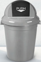 Bon Appetit grey dustbin with self-closing spring push flap lid, 45L and 60L