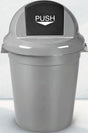 Bon Appetit grey dustbin with self-closing spring push flap lid, 45L and 60L