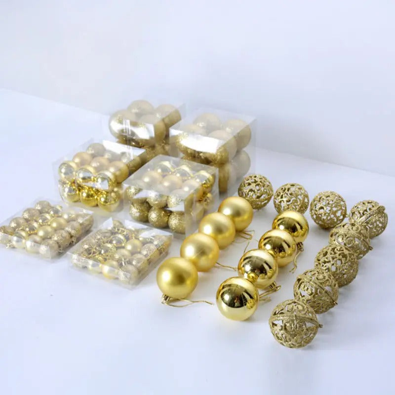 100pcs Christmas Tree Ornaments with 3-6cm Balls