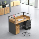 4 Way Office Workstation Desk Table Modular Computer Cubicle Team Workspace Furniture for Corporate Office