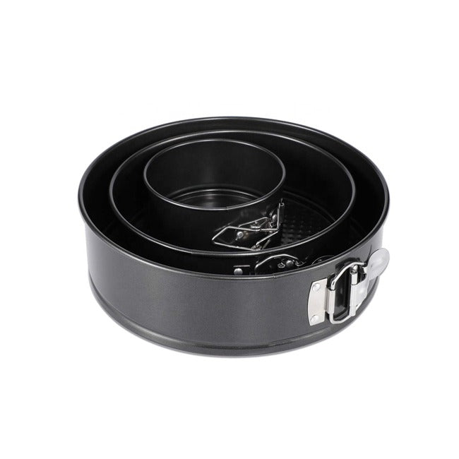 Non-Stick Round Springform Cake Pan Set | Leakproof Cheesecake Baking Pans with Removable Bottom