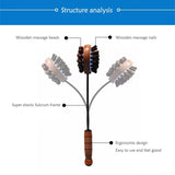 Handheld Meridian Hammer Massager Back Massage Hammer Foot Relaxation Massager Double Head Percussion Massager