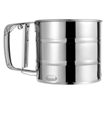 Handheld stainless steel flour sieve