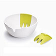 Joseph Joseph Hands-On 3-piece melamine salad bowl and server set.