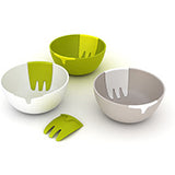 Joseph Joseph Hands-On salad bowl and server set, alternate view.