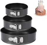 Non-Stick Round Springform Cake Pan Set | Leakproof Cheesecake Baking Pans with Removable Bottom