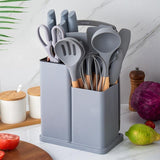 19-Piece Cooking Utensil & Silicone Knife Spoon Set All in One Kitchen Starter Kit