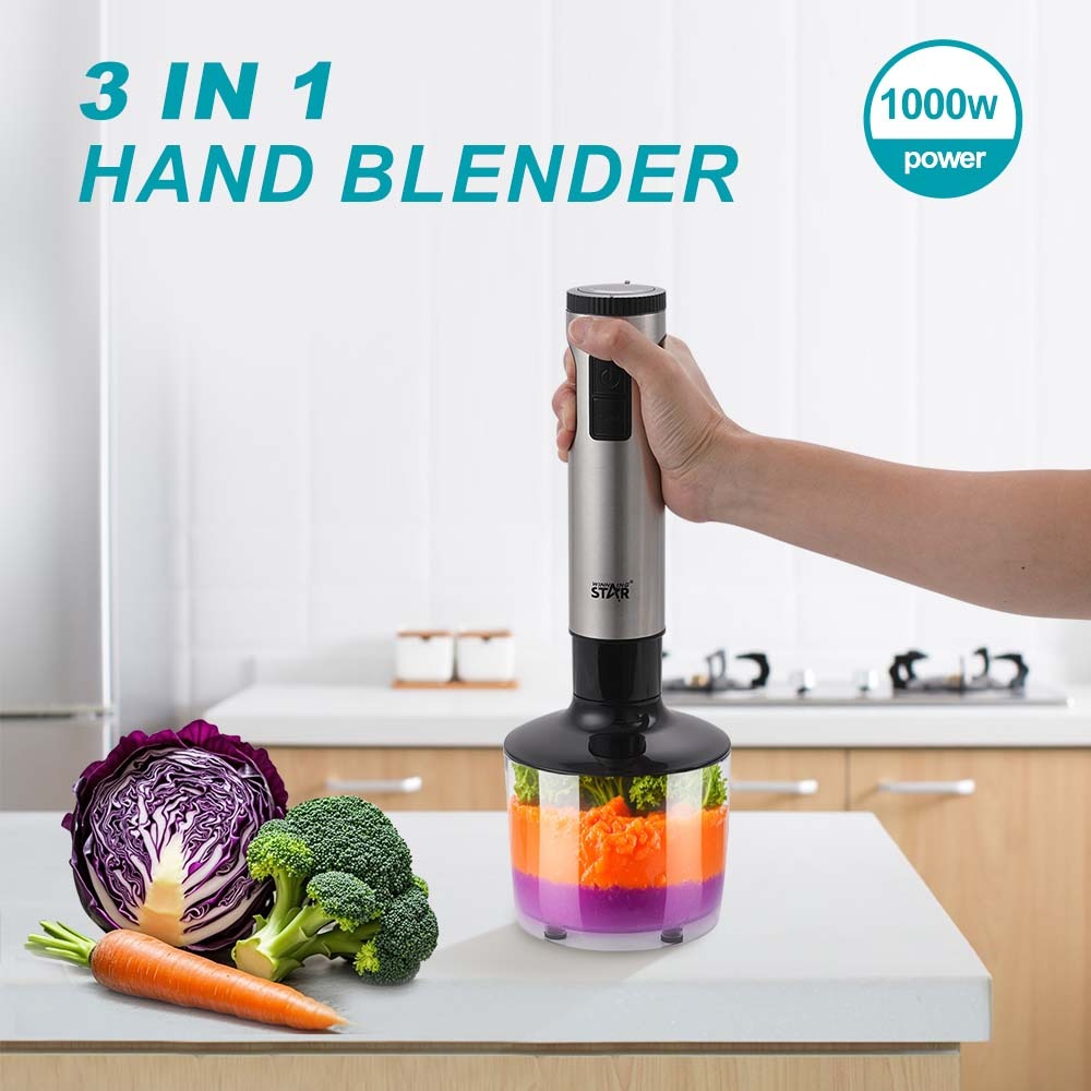 Winning Star 3-in-1 Electric Hand Mixer & Blender 220V | Egg Whisk Kitchen Hand Blender