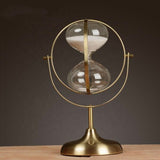 Brass vintage Hourglass sandtimer Sandglass, Rotating White Sand Clock Suitable for Gift Giving, Home, Desk, Office Decoration