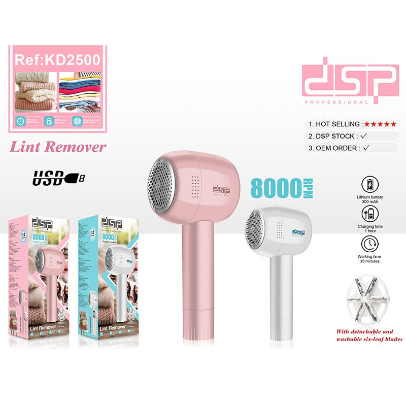 Dsp Rechargeable Portable Electric Pellets Fabric Shaver Lint Sweater Fuzz Remover Clothes Lint Remover