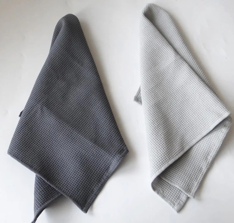 2pcs High-Quality Cotton Waffle Kitchen Towels | Super Absorbent