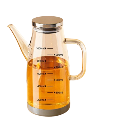 High Borosilicate Glass Oil Bottle with silicone base