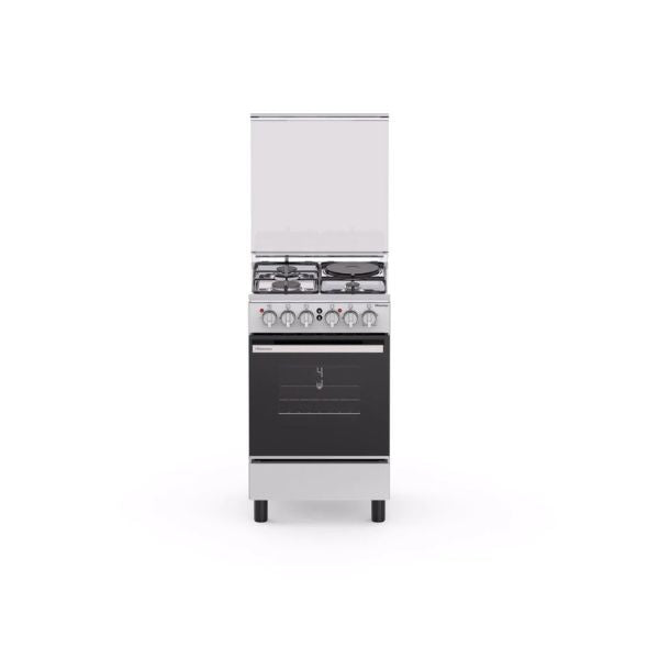 Hisense 50x55cm Free Standing Cooker Stainless Steel 2 Electric + 2 Gas with Electric Oven | HF522GE